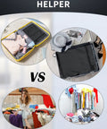 Waterproof Wet Bags Three Pack For Diapers Beach Pool Gym Swimsuits showing organized suitcase versus messy room comparison