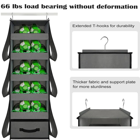 Beefy 66 Pound Capacity Hanging Closet Organizer With Collapsible Shelves For Purses And Bags Durable Nonwoven Fabric