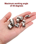4Pcs 8mm To 8mm Universal Joint Shaft Coupling Kit for model cars and ships, 45 degree rotatable joints shown in hand.