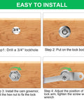 Step-by-step installation of 2 Pack Tool Box Lock With Keys 5/8 Inch Cabinet Lock Cam Lock Keyed Alike Set for Toolbox Mailbox