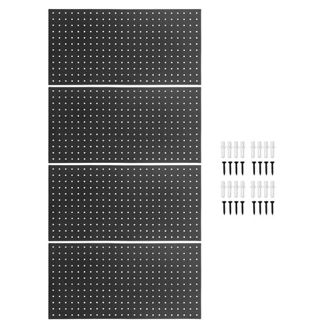 Durable Metal Perforated Panel Wall Storage Kit For Garage And Workshop Customizable Pegboard System, 4 panels with screws