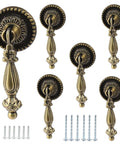 Six Pack Antique Tear Drop Drawer Pulls In Bronze Finish For Cabinets Drawers Dressers And Wardrobes Includes Two Sets Of Screws