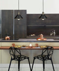 Plug In Pendant Light Dual Pack Farmhouse Chic Industrial Swag Lamp With 15Ft Cord Black Exterior White Interior Shade Retro Copper Accents