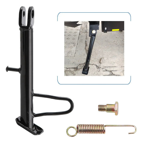 Motorcycle Kickstand For Dirt Bike Sidestand Made From Heavy Iron With Anti Oxidation Coating Includes Spring And Hardware Screws 18 Cm
