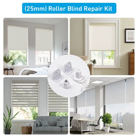 All In One 1 Inch Roller Blind Repair Kit For 25mm Tubes With Brackets Clutch Chain End Plug Easy Fix For Common Roller Shade Problems