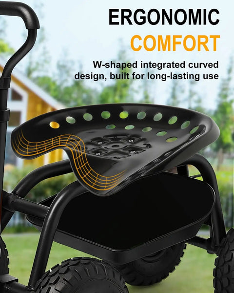 Rugged Black Metal Tractor Seat For Lawn Mowers And Farm Gear Seventeen Point Seven By Thirteen Point Four Inches Replacement Cushion With All Day Comfort Built To Last Durable Construction Mounting Hardware Not Included, ergonomic curved seat