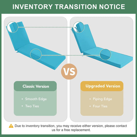 Chaise Lounge Cushions Outdoor Set Of 2 With Removable Covers Waterproof And Fade Resistant Sun Lounger Cushions comparison chart