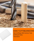 Two Pack UHMW HDPE Plastic Sheets Half Inch Thick Six By Six Inch White Marine Board for cutting and shaping with common tools
