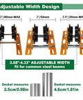 Beefy Electric Hoist Trolley for I Beams with Dual Track Rollers, adjustable width design, 1 ton load capacity.