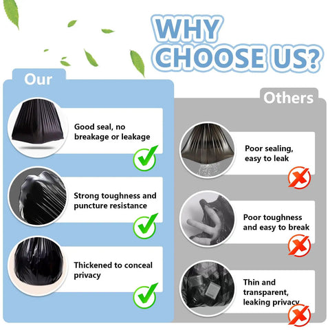 Comparison infographic: Heavy Duty Knock Box Trash Bags for Commercial Coffee Stations vs others, highlighting durability and seal quality.