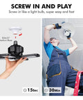 Installation process of Four Pack LED Garage Light With Four Adjustable Panels 180W Ultra Bright Shop Light 18000LM E26 E27 Base