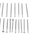 Pro Grade 20 Piece Leather Stamping Tool Set With Unique Shapes And Patterns For Carving And Crafting Leather Work