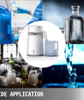 Built Tough Water Distiller Machine Packs 750 Watt Heating Coil with four liter bucket in use for clear water.