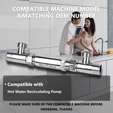 Upgrade Your Hot Water Game By Swapping That Crappy Plastic Sensor Bypass Valve With Our Heavy Duty 304 Stainless Steel Replacement, showing valve for hot water systems.