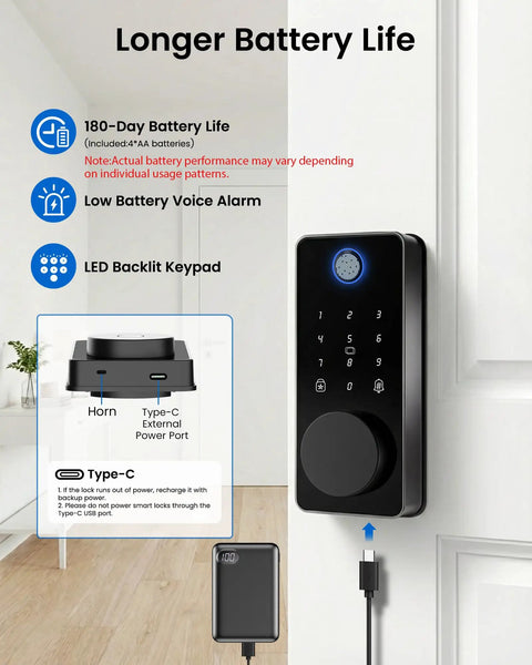 Keep Your Home Secure With This Top Shelf Keyless Entry Fingerprint Smart Deadbolt Bringing Quick Bluetooth App Sync Crisp Event Logs And Zero Friction Android Ios Pairing