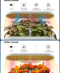 12 Pod Hydroponics Indoor Garden System With LED Grow Light showing growing modes for vegetables and flowers