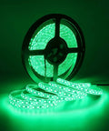 600 LEDs Green Rope Light Strip Waterproof 16.4 Ft Flexible Tape For Bedroom Boat Car TV Backlighting And Party Decor Self Adhesive EZ Install Ultra Bright 2835 SMD LEDs glowing in a coil