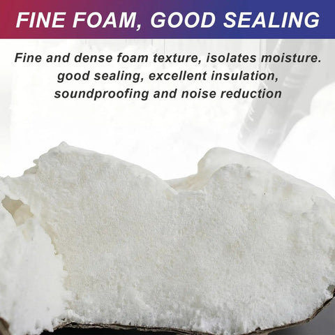 Heavy Duty Closed Cell Spray Foam Insulation Kit Self Expanding Polyurethane shows fine foam texture for sealing and insulating.