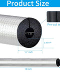 1 Inch Inner Diameter Foam Pipe Insulation Kit With Self Adhesive Heat Tape 20 Piece Water Pipe Wraps product size details