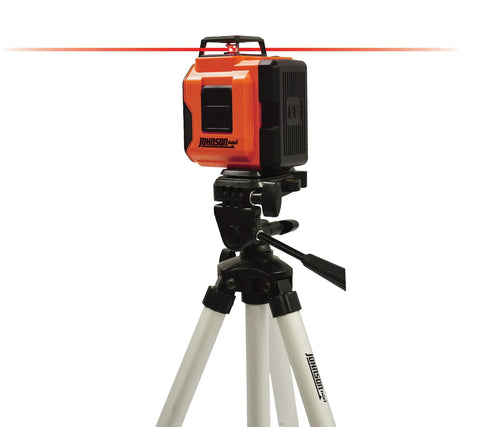 Self Leveling 360 Degree Line Laser With Horizontal And Vertical Beams 50 Ft Range High Precision mounted on tripod