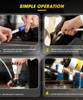 Versatile 6.5L Oil Extractor Pump With Dual Pneumatic And Manual Modes in use for automotive fluid extraction