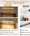 Dreamy Insert Picture Light Offering Straightforward Zero Drill Mounting And Smooth Magnetic Attachment For Hassle Free Wall Frame Illumination That Is An Absolute Game Changer illuminating a framed artwork.