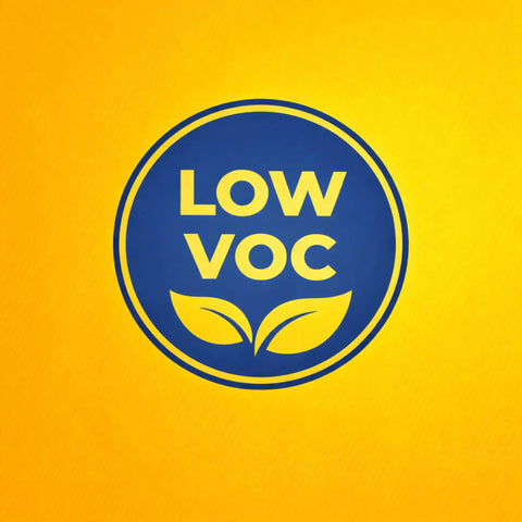 Low VOC label for Good Stuff Surface Protectant For Vinyl, Rubber And Plastic Shields Your Ride, Luggage, Handbags, Sporting Gear And More From UV, Oxygen, And Ozone. Water Based, Low VOC, 18 Oz, Case Of 12.