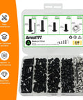 Product image of 230 Pcs M5 T Nuts And T Slot Bolts Set with organized storage box, showing various bolt sizes and T nuts.