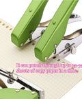 Heavy Duty Single Hole Punch Handheld Paper Punch For Cards Tags Scrapbooks And Crafts Five Sixteenth Inch Eight Millimeter Hole Size, shown punching paper