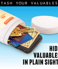 Two Pack Sunscreen Diversion Safe Bottles Hide Valuables Look Like Real Sunscreen With Removable Cap Hollow Inside open showing contents
