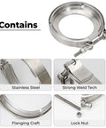 5 To 4 Inch T6 Flange Exhaust Reducer Clamp V Band Kit Stainless Steel Durable Turbo Piping For S400 S400SXE S475 S480