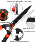 Heavy Duty Loppers Hedge Shears And Pruners 3 Piece Pro Grade Garden Tool Set showing 23 Inch Hedge Shears with alloy blades