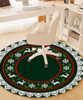 Heavy Duty Round Furniture Pad For Hardwood Floors With Tough As Nails Polyester Cover And Non Skid Base Built For Smooth Gliding Action Around Office Desks Gaming Rooms And Home Spaces under a white office chair.