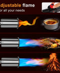 Heavy Duty Propane Culinary Torch For Grilling, Searing, Sous Vide, Camping And Welding - Adjustable Flame demo with food