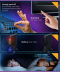 Blackout Light Blocking Sheets for Electronics and Appliances, Peel and Stick Two Sheets With Cuttable Uncut Sheet, shown in use