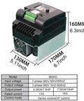 Radical Three Phase Variable Frequency Drive 380V 400V Seven Point Five 11KW Motor Speed Controller Inverter Solid Choice For Industrial Machinery Units Efficient Silver Case Vfd Converter Reliable Performance And Simple Setup For Small And Big Biz, black and silver 7.5kW VFD, 160 x 170 x 130mm