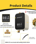 Straight Up Instant Hot Water Recirculating Pump Kit With Built In Digital Thermostat And Timer Under Sink System Kills Cold Showers Smart Plumbing Upgrade with digital screen and copper pump.