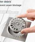 Odor Stopper for Shower - Anti-Odor Mini Bottle Trap Design with decorative filter cover for preventing blockages.