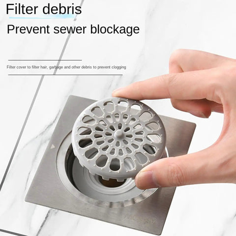 Odor Stopper for Shower - Anti-Odor Mini Bottle Trap Design with decorative filter cover for preventing blockages.