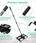 Four Roller Aluminum Lawn Leveling Rake With 61 Inch Adjustable Handle For Smooth Soil in Gardens and Farms