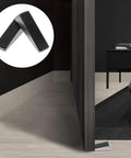 Heavy Duty Door Stop Wedge Stopper 2-Pack for Home, Office, and Apartment Safety in use on bedroom floor