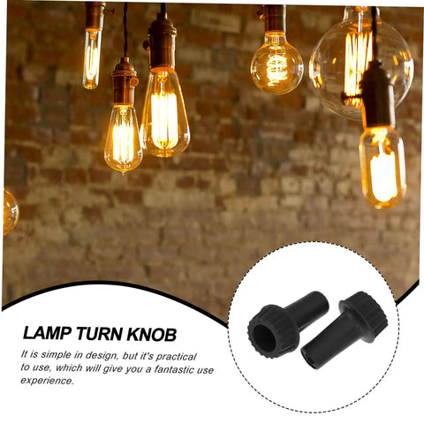 20 Pcs Black Ul Twist Lamp Turn Knobs Replacement Light Switch Knobs For Home Use Easy Install No Fuss Compact Electrical Control Accessories Durable Plastic