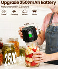 Using Upgraded Electric Mason Jar Vacuum Sealer Kit With Wide And Regular Mouth Lids, Strong 80 KPa Pump, 2500mAh Battery, One Touch Sealing