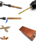 12 Pack 5/16-18 X 4 Inch Hanger Bolts With Alloy Steel Driver And HSS Twist Drill, wood dowel screws for furniture assembly