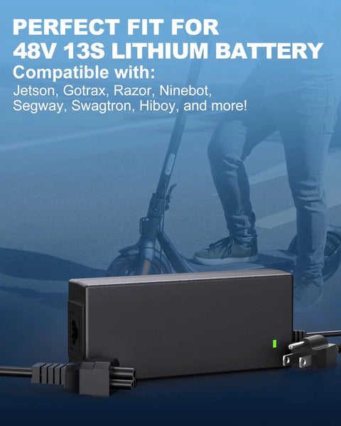Universal 54.6V 2A Ebike Charger Fast Charging For Lectric XP 3.0 2.0 Heybike Mars Mars 2.0 Race Max Sola Ecotric City Beach Evercross H5 H7 Electric Bikes On The Go