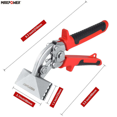 3 Inch Offset Sheet Metal Bender Hand Seamer with precision jaws and ergonomic handle for tight corners and narrow spaces