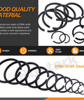 150Pcs 10 Size 65Mn Steel Round Wire Snap Rings Set For Shafts C Clips Internal Retaining Rings Bearing Stop Ring M10 M26