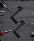 Heavy Duty Swivel Machine Handle With Ergonomic Non-Slip Nylon Grip 12X100mm Hole Design shown on a workbench with tools.