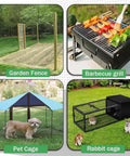 Top Shelf 1/2 Inch Black Hardware Cloth Roll 6 Inch Wide By 98 Feet Long used for garden fence, pet cage, and rabbit cage.