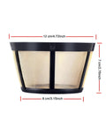 Reusable Coffee Filter For 8 To 12 Cup Coffee Makers Fits Most 8 To 12 Cup Machines Brown Color Eco Friendly Low Waste Replacement Filter